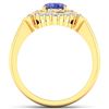 Image 4 : 14KT Yellow Gold 1.09ct Tanzanite and Diamond Ring