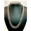 Image 1 : 203.5 Gram 14 Kt White Gold Plate Cuban Link Chain Necklace