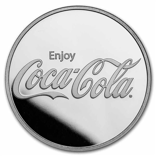 Coca Cola 1oz Silver Struck Round Coin