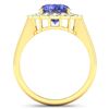 Image 4 : 14KT Yellow Gold 2.21ctw Tanzanite and Diamond Ring
