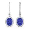 14KT White Gold 2.18ctw Tanzanite and Diamond Earrings