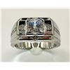 Image 5 : Men's 14 Kt White Gold Plate 2.5 Cttw Lab Simulated Diamond Ring