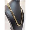 Image 3 : Huge 80 Gram 14K Tri-Layered Yellow Gold Plate Mariners Chain Link Necklace