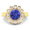 Image 3 : 14KT Yellow Gold 2.02ctw Tanzanite and Diamond Ring