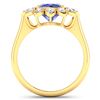 Image 4 : 14KT Yellow Gold 2.02ctw Tanzanite and Diamond Ring