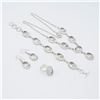Sparkling Clear Quartz 4 Piece Jewelry Set