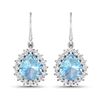 14KT White Gold 2.5ctw Aquamarine and Diamond Earrings