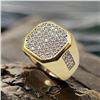 Image 3 : Men's 14 Kt Gold Plate 6.25 Ct.. Lab Simulated Diamond Ring