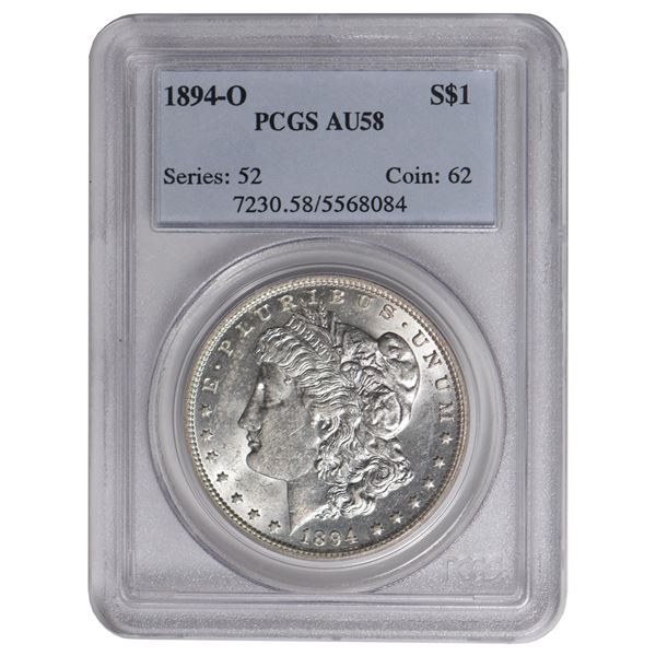 1894-O $1 Morgan Silver Dollar PCGS AU58
