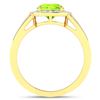 Image 4 : 14KT Yellow Gold 1.6ctw Peridot and Diamond Ring
