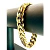 Image 3 : 14 Kt Gold Plate 74.6 Grams Monogramed Initial "A" Curb Link Bracelet