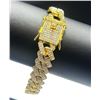 Image 4 : Impressive 40.1 Gram 14Kt Yellow Gold Plated Miami Link Bracelet