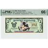 1996 $1 Mickey Disney Dollar PMG 66EPQ