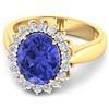 Image 3 : 14KT Yellow Gold 3.43ctw Tanzanite and Diamond Ring