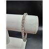 Image 5 : 18 K White Gold Plated Simulated 26 Cwt.  Diamond Tennis Bracelet