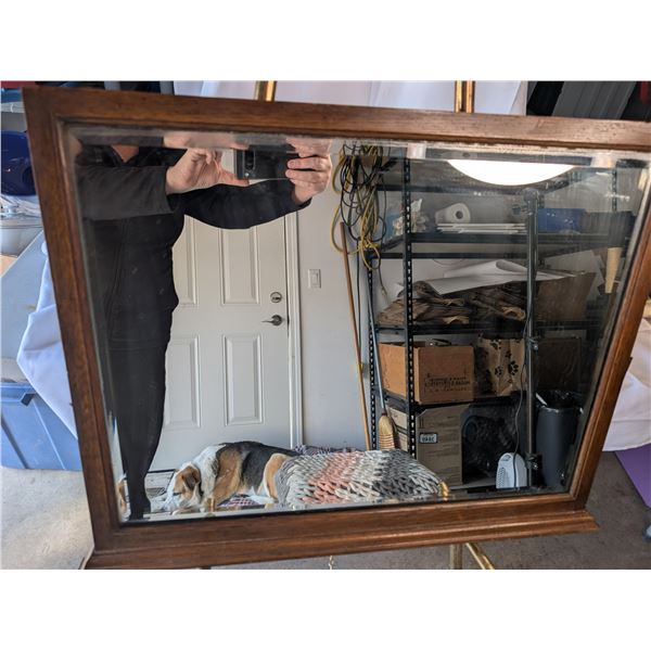 Antique Wood Framed Mirror 26"x20"