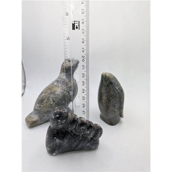 Bird Seal Foot Signed Soapstone