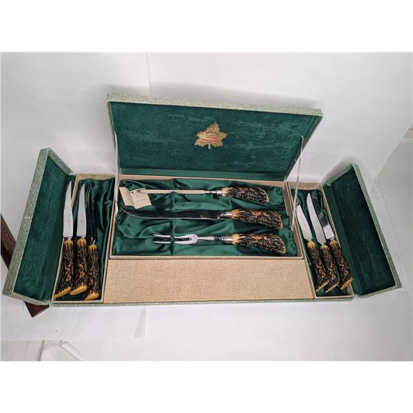 Canadian Stag Maple Leaf Cutlery