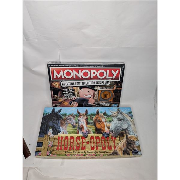 2 x Monopoly GAMES Cheaters Horsopoly