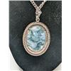 Image 2 : Moss Agate Pendant Necklace with Chain