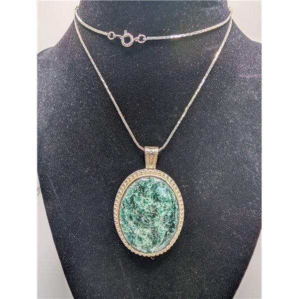 Crazy Lace Agate Pendant Necklace with Chain