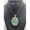 Image 1 : Crazy Lace Agate Pendant Necklace with Chain
