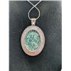 Image 3 : Crazy Lace Agate Pendant Necklace with Chain