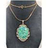 Image 1 : Turquoise Pendant Necklace with Chain