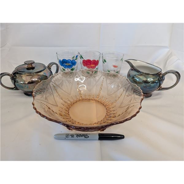 Vintage Glasses Bowl etc.