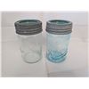 Image 1 : Two Blue Improved Sealer Mason Jars