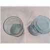 Image 4 : Two Blue Improved Sealer Mason Jars