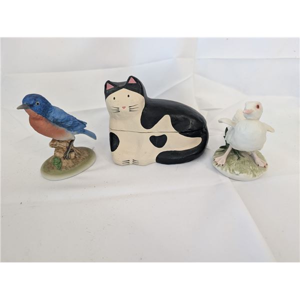 Cybis / Lefton Figurines and Kitty Trinket