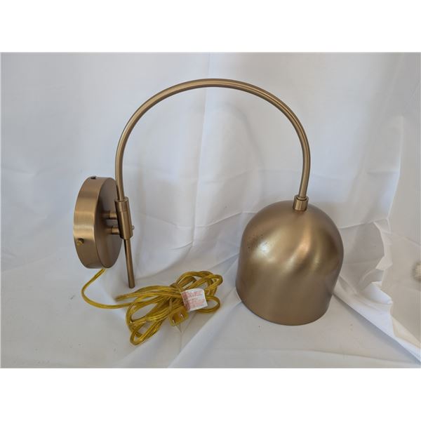 Vtg Brass Wall Lamp