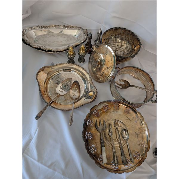 Large Set of Silver Plate