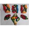 Image 1 : Devon ware Chalkware Wall Hangers Bluejays and Roses
