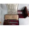 Image 1 : Haddon Hall English Carving Set Steak Knives and Vintage Toledo Cutlery Set