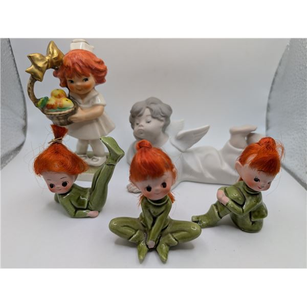 Goebel Nurse Piano Baby and Set of Japanese Figurines