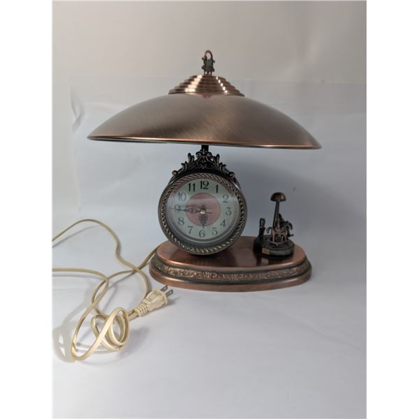 Copper Clock Lamp