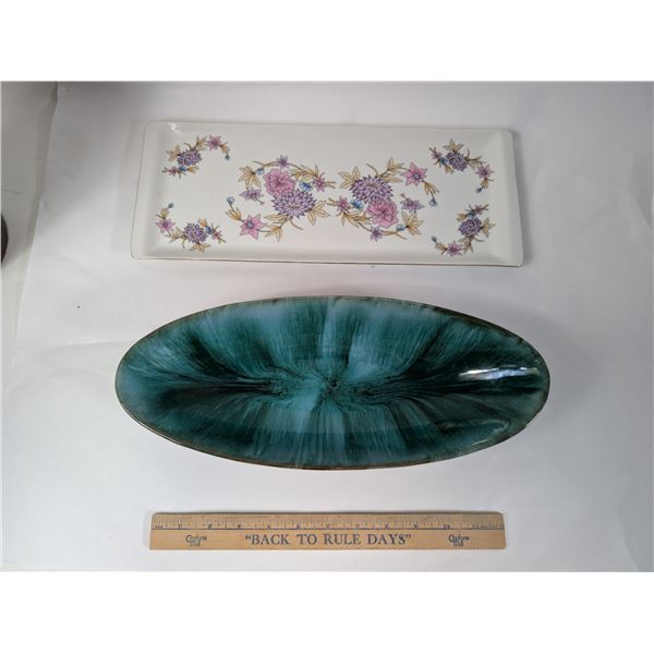 Hollo Haza Hungary and Blue Mountain Pottery Serving Dishes