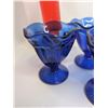 Image 2 : Set of Blue Glass Sherbert Desert Cups