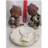 Image 1 : Antique Red Clay Figurines and Eva Gozton Bunny Plate
