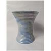 Image 3 : Maling Ribbed English Pottery Vase Iridescent Blue