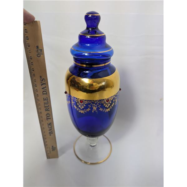 Cobalt Italian Apothecary Jar