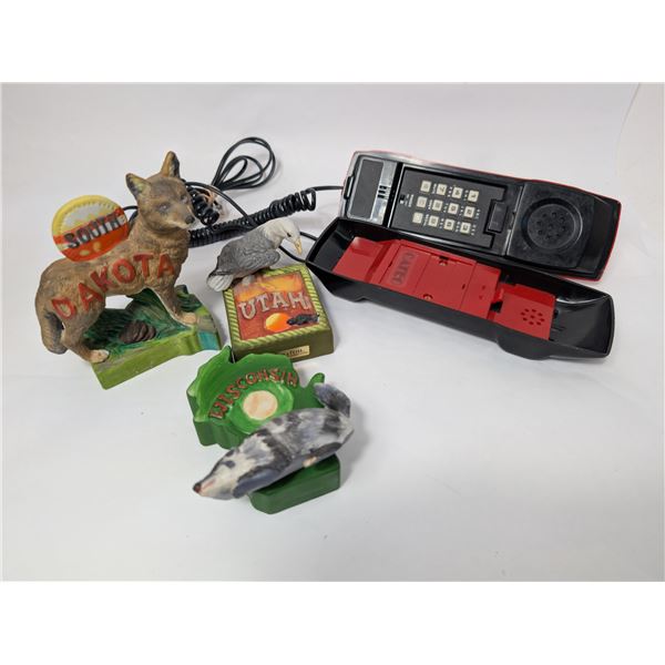 Lewis & Clark Animal Decanters and Sports Car Phone