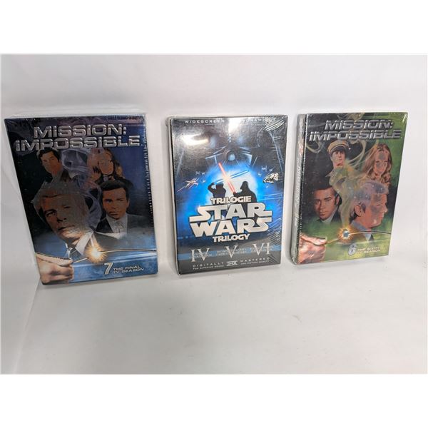 Star Wars Trilogy IV V VI and Mission Impossible 6th / 7th Season Sealed