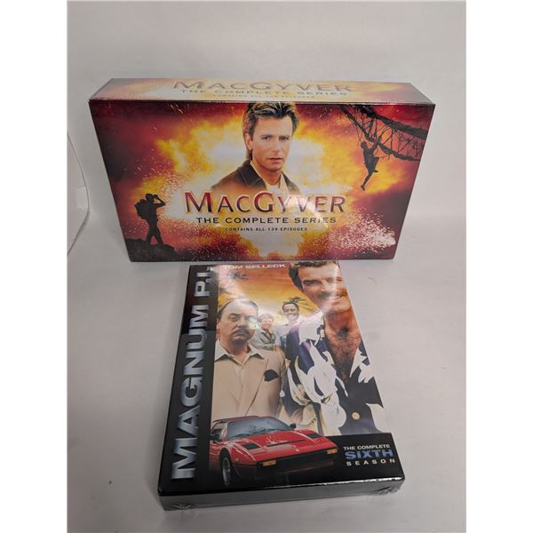 MacGyver Complete Season Sealed and Magnum PI 6th Season Sealed