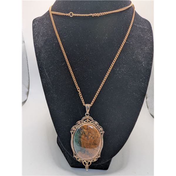 Brecciated Jasper Pendant Necklace
