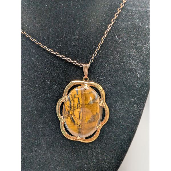 Tigers Eye Pendant Necklace