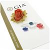 Image 2 : Vintage GIA NO DYE Carved Rose Coral Pin Brooch w/ 18k Gold Textured Leaf Frame