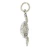 Image 3 : Solid 14K White Gold Detailed Polished Finish Turtle Charm Pendant w/ Bail